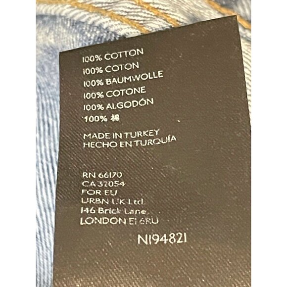 BDG jeans womens 27 x 29 relaxed straight button fly distressed high rise blue - Picture 11 of 12